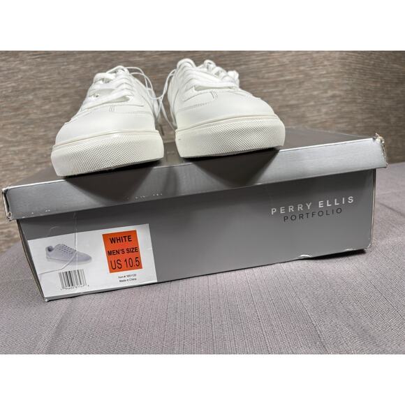 Perry Ellis Portfolio Mens Dress Shoes Size 10.5 White 1851120 NEW main image 5